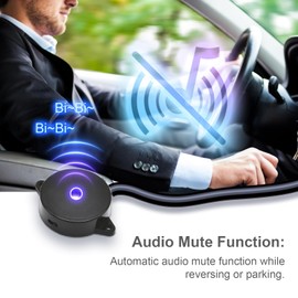 Promata PS01 Car Front Parking Sensor Kit with Buzzer,4 58KHz OE Standard Sensors,Radio Mute & Bull-bar Recognition Function,Detection Distance(13~39 inch)