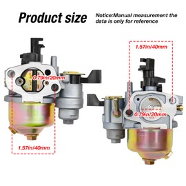 SYOWADA Carburetor Air Filter Jet Kit Replacement for Predator 212cc 6.5 Hp Gx160 Gx200 Mb200 Ct200u BT200x KT196
