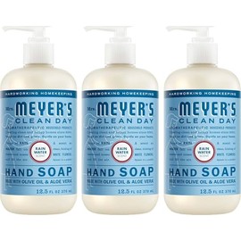 Jabón de manos Mrs. Meyer's Clean Day, hecho con aceites esenciales, agua de lluvia, 12.5 fl. oz - Paquete de 3 | Moisturizing Liquid Hand Soap, Softe