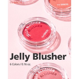 THESAEM Jelly Blusher - PP01 Milky Mauve Fresh Purple - Korean Watercolor Blush Cushion Velvet Finish - Long-Lasting Vibrant Cheek Color with Smooth Blending Formula, 0.21oz