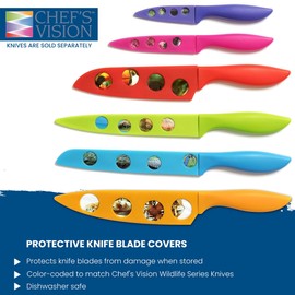 CHEF'S VISION Wildlife Knife Blade Covers - Premium Kitchen Knife Guards - Protect your Knives With Stylish Knife Sheaths - Durable and Protective Knife Sleeves - Knives not Included