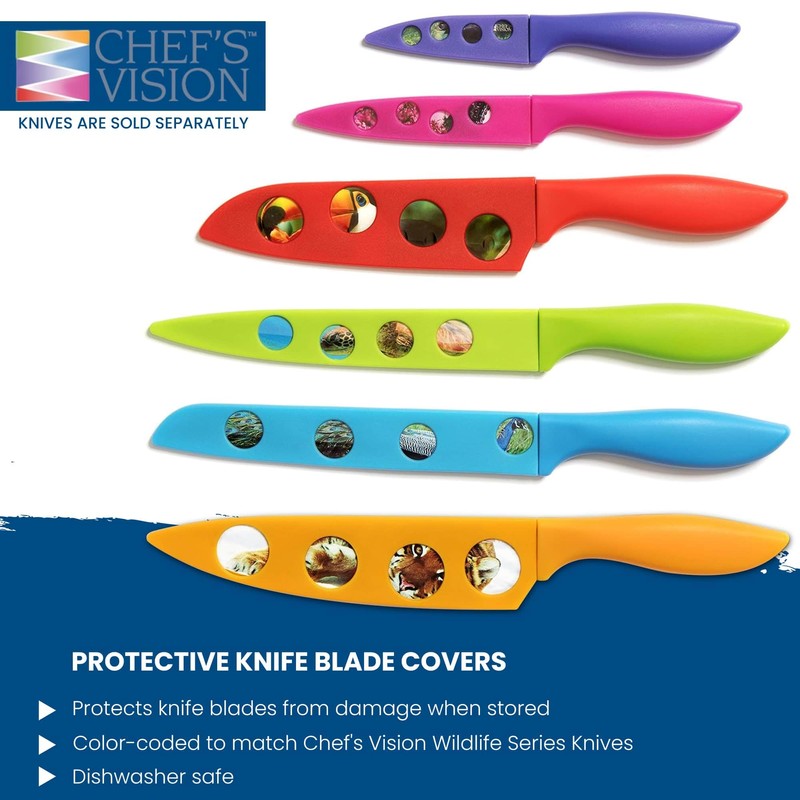 CHEF'S VISION Wildlife Knife Blade Covers - Premium Kitchen Knife
