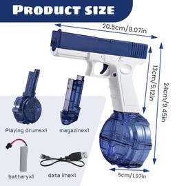 FainFun Electric Water Gun, Electric Water Gun for Kids, Automatic Electric Water Gun with a Range of up to 8-10 m, Large Capacity, Family Games for Outdoor, Beach, Pool