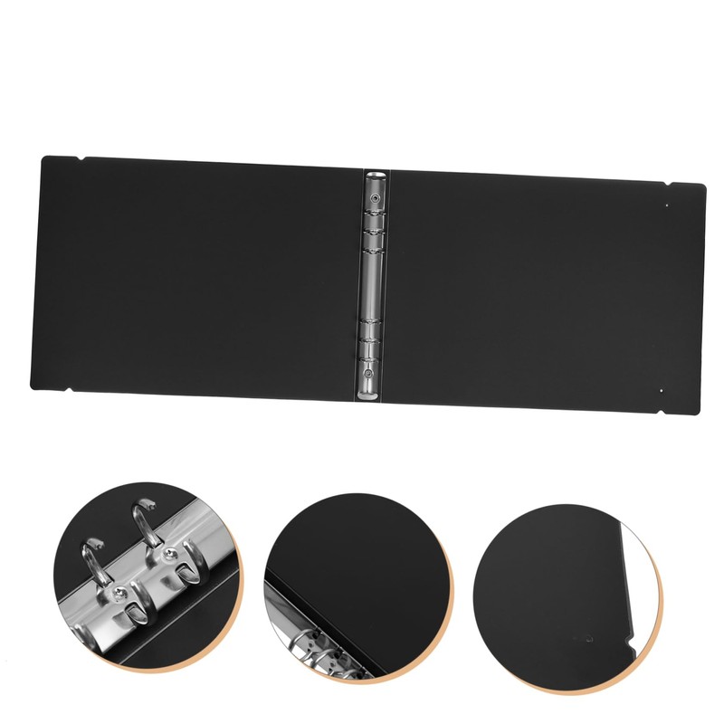 Operitacx A4 B5 Six Hole Transparent Binder Folder Cover Practical