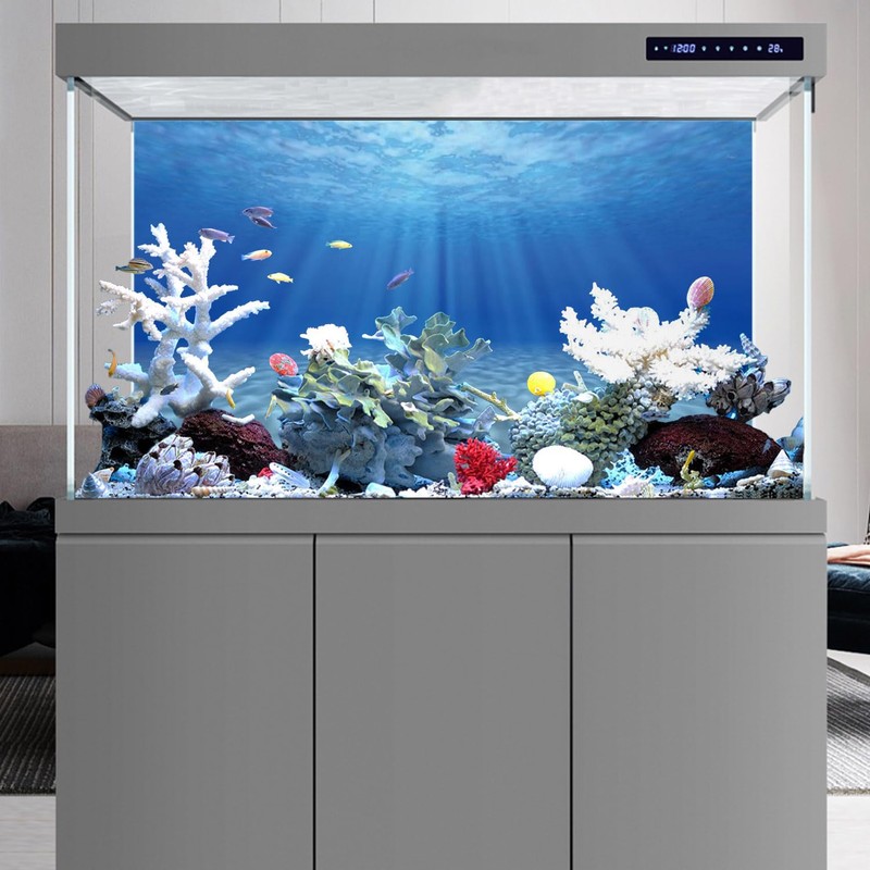 AWERT Undersea Theme Aquarium Background Sunshine Underwater World Fish Tank