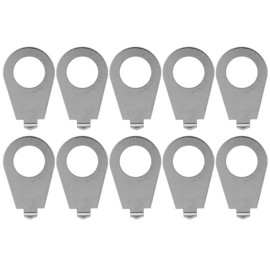 10Pcs Metal Electric Guitar Potentiometer Speed Bell Knob Pointer Replacement Kit 8.4mm(Silver)