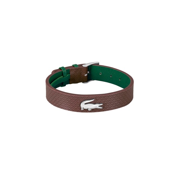 Lacoste.12.12 Leather Bracelet for Men - Easily Adjustable - Modern
