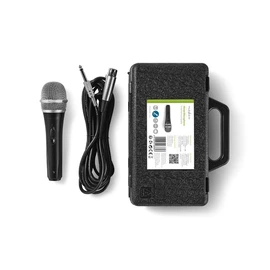 Nedis MPWD50CBK Wired Microphone | -72 dB +/-3dB Sensitivity | 50 Hz - 15 kHz | 5.0 m | Travel Case