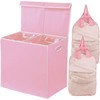 Simple Houseware Double Laundry Hamper with Lid and Removable Bags,
