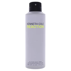 Kenneth Cole Reaction All Over Body Spray for Men, Notes of Juicy Lime, Crisp Green Apple, Patchouli, Citrus Green Woody Fragrance, Fresh & Energetic Scent, 6 Oz