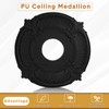 2 Pieces PU Ceiling Medallion Decorative Ceiling Fan Medallion Round