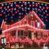 33ft Red and White Christmas Lights, 400 LED Icicle Lights