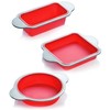 Boxiki Kitchen Silicone Baking Pans Set. 3 PCS Professional Silicone
