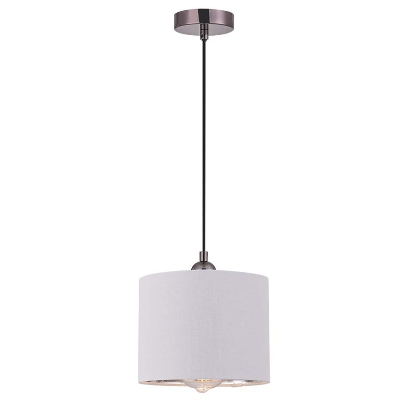 Black Nickel Ceiling Pendant Light Fitting, Twisted Braided Flex,E27 Lamp