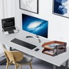 XNONE Leather Desk Organizer,2-Tier Stackable Letter Tray Holder,Office Supplies Desktop