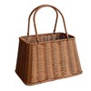 Plastic Imitation Rattan Basket Rustic Imitation Handwoven Picnic Basket Wtih