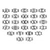 Monogram Vine Font Oval Patch Iron-on or Sew-on Applique Embroidered