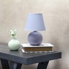 Simple Designs LT2008-PRP Mini Ceramic Globe Table Lamp with Matching