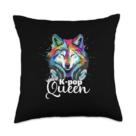Kpop Queen Bias Wolf Korean Pop Merch K-pop Merchandise Throw Pillow