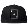 Ace of Clubs Snapback Hat Cap Black