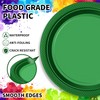 CC-SLZP 120 PCS Green Plastic Plates, 9 Inch Disposable Dinner