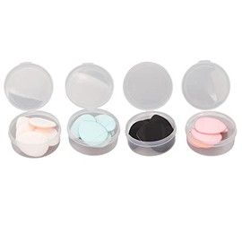 Face Powder Puff, 20 Piezas Mini Dedo Tamaño Forma 4 Colores Cosmético Puff Maquillaje Esponjas Puffs Blenders Esponjas para Contornear para Maquillaje para Esponjas y Almohadillas para Maquillaje