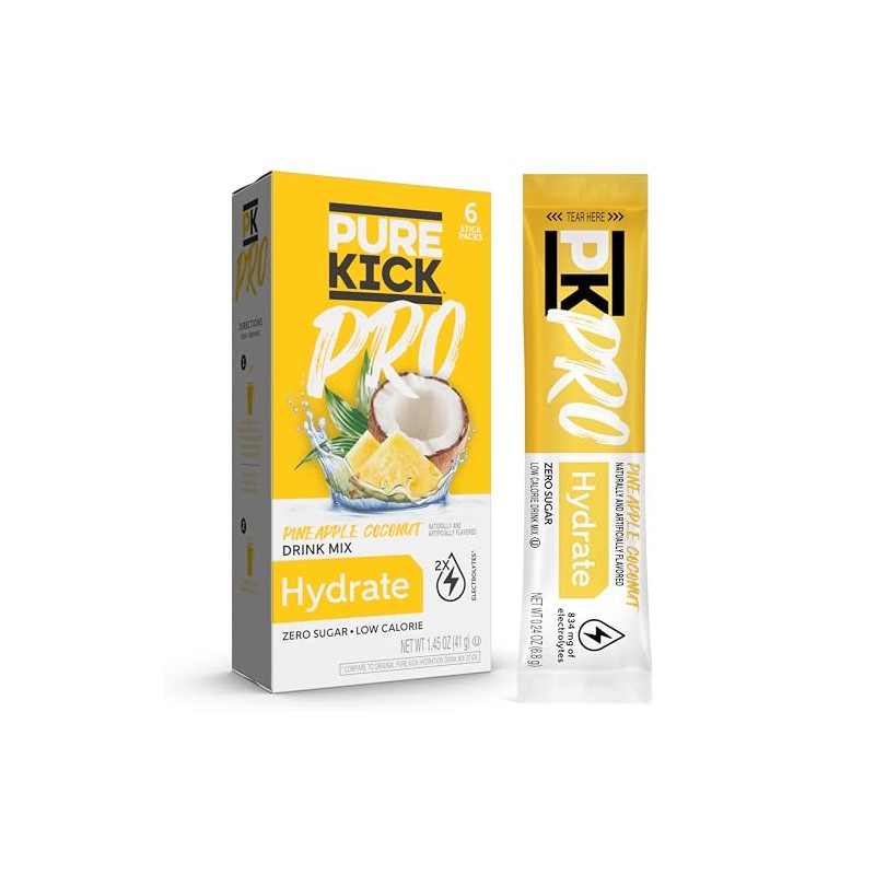 PURE KICK PRO Hydration Electrolyte Drink Mix - Pineapple Coconut