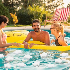 Hot Tub Scum Absorber, 18/24 Pack Pool Oil Absorbing Sponge, Pool Scum Absorber, Turtle Oil Scum Absorbing, Scum Absorbing Filter Sponge, Pool Accessories for Hot Tub Swimming Pool and Spa (White)