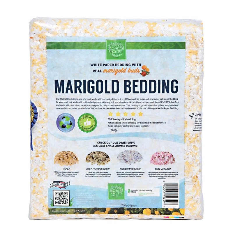 Small Pet Select - Natural Paper Bedding with Real Marigold
