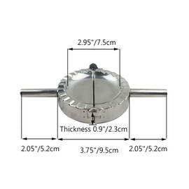 Proshopping 6 Inch Chinese Dumpling Maker Empanda Press, Stainless Steel Large Ravioli Maker, Pastry Tools, Jiaozi Maker, Dough Cutter for Pocket Pie, Pierogi & Hand Pie