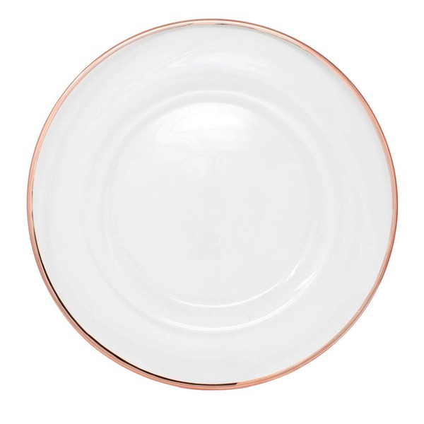Ms Lovely Clear Glass Charger 13 Inch Dinner Plate With