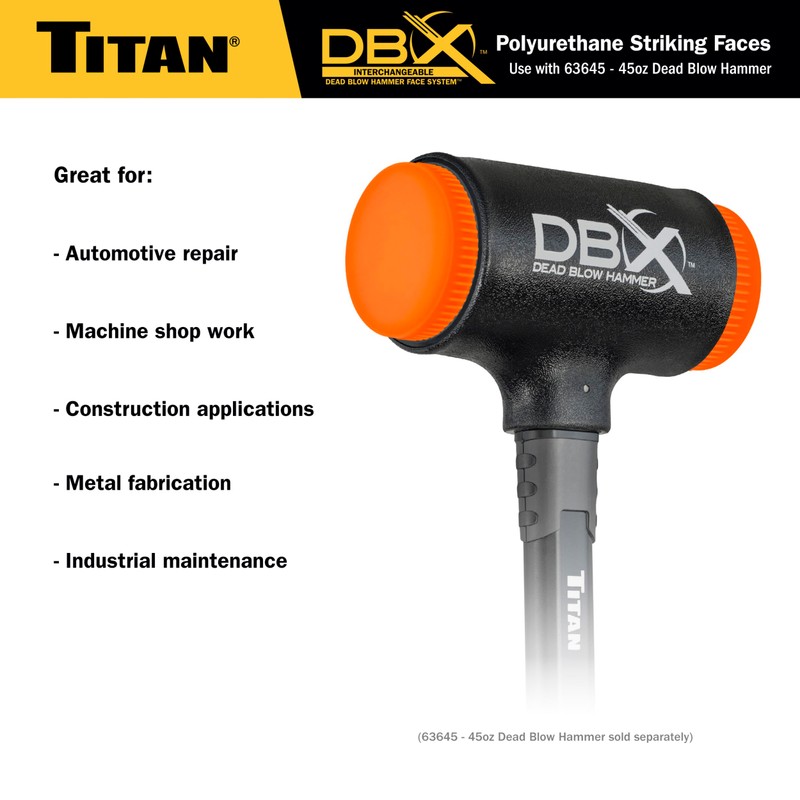 Titan DBX 63640 Interchangeable Polyurethane Striking Faces for DBX 45oz