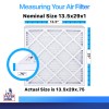 Filter King 13.5x29x1 Air Filter 4-PACK MERV 8 Actual Size
