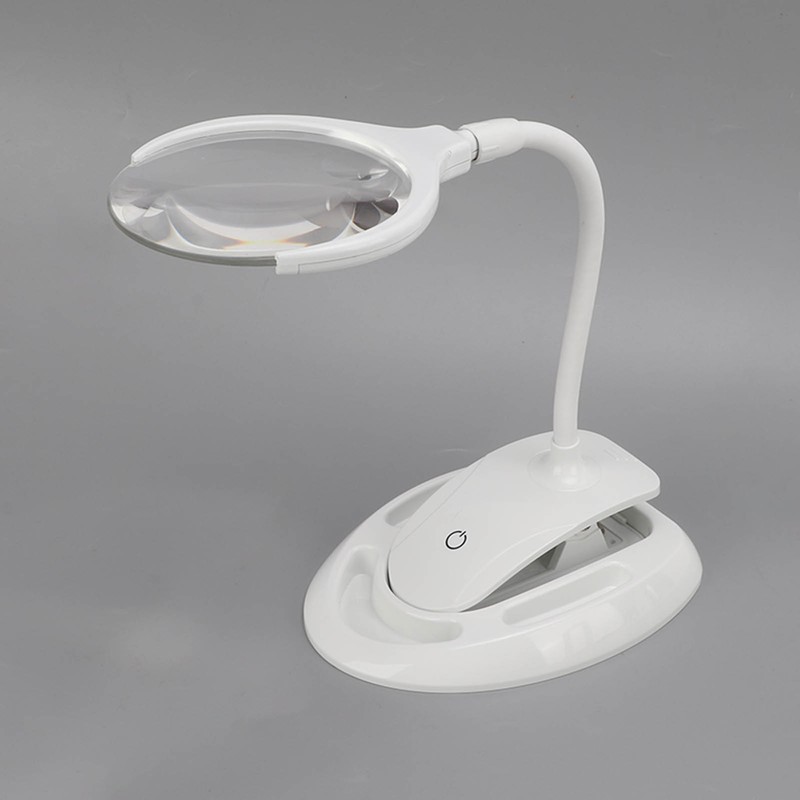 Magnifying Lamp 6 LED 2 Gears Optical Lens Adjustable Foldable