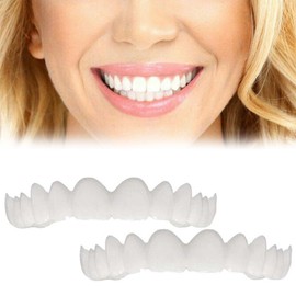 2 Pairs, Beautiful Smile, Temporarily Adjustable for Men and Women(White)