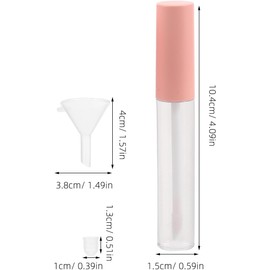 Outanaya Juego de Tubos Cosméticos Rellenables 10 Ml Mini Contenedor de Rímel Vacío y Delineador de Ojos de Plástico con Embudos para Aplicación Precisa Herramienta Portátil para