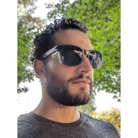 Sunneys, Blitz Creek, Safety Glasses & Side Shields, Sunglasses, ANSI, Z87+, Z87.1, Outdoor Protective Eyewear, Non-Slip, Anti Fog, Case included, Shooting, Cycling, Pollen Goggles, Eye Protection