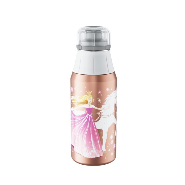 alfi ElementBottle 600ml princess pink stainless steel water bottle, leak-proof with carbonic acid, 5357.207.060 water bottle for school, sports, leisure, for water, juice spritzer, tea