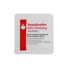 HypaSoothe Burn Dressing 10 x 10cm Sterile Hydrogel Impregnated Pad Dressing