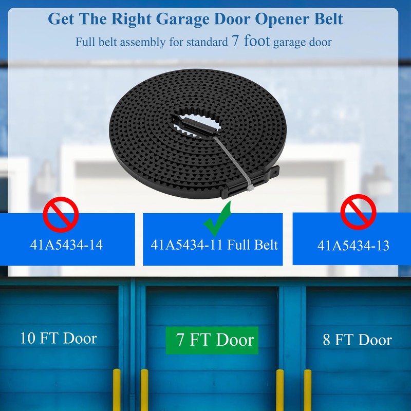 Garage Door Opener Belt 41A5434-11A -233'' Drive Belt for 7ft