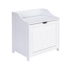 Household Essentials Single Load Hamper Cabinet Seat, White