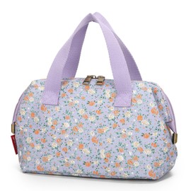 Smrcom Makeup Bag Cosmetic Bag For Women Girl Travel Makeup Bag Toilet Bag Zipper Organizer Bag Waterproof, Cotton light purple, Exquisite