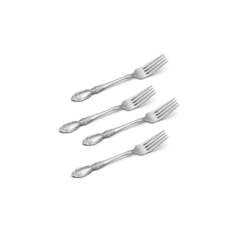 Oneida Wordsworth Set of 4 Dinner Forks, Silver