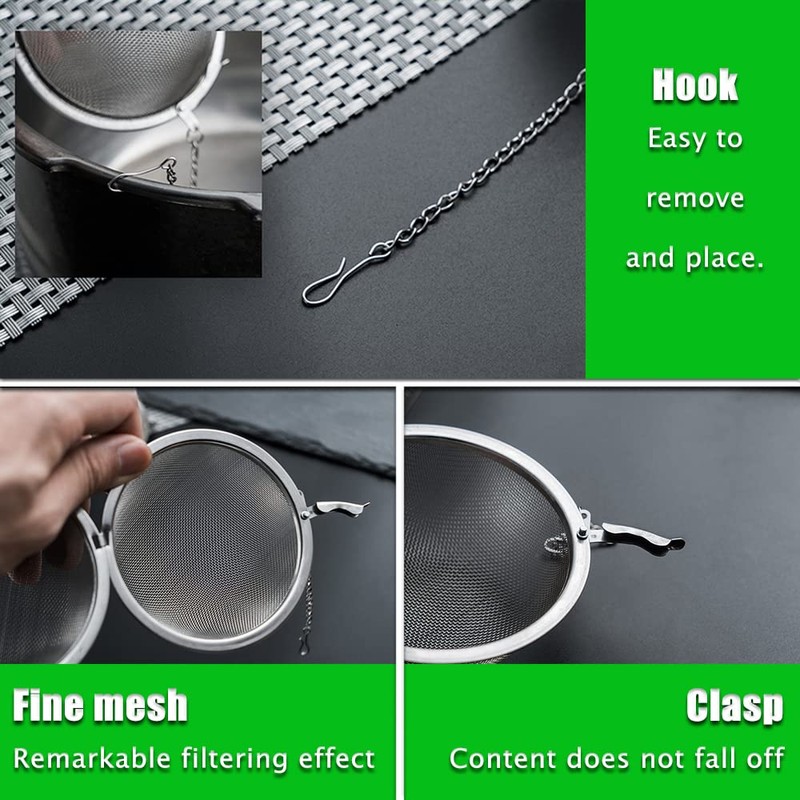 Tea Steeper, 2Pcs Mesh Tea Infuser Premium Tea Filter Tea