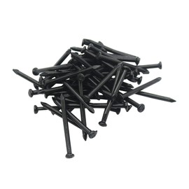 Hardware Nails, 50pcs 1.5 Inch Carbon Steel Point Tip Wall Cement Nail, Black, for Construction, Carpentry, Cement Walls, Gypsum Board(Black)