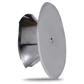 FIREFIX 2097/1 Kaminlochdeckel mit Spreiztrichter & Isolierung I Kaminabdeckung aus verzinktem Stahl für Kaminanschlüsse I Verstellbar bis ø 160mm, Silber