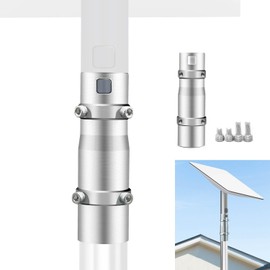 Starlink Pipe Adapter,Starlink Antenna Adapter for J-Max Antenna Mounts-Steel Coupler for V2 Rectangular Starlink Satellite Dish Antenna,Mast Reducer Joint 1.5“ Pipe Adapter