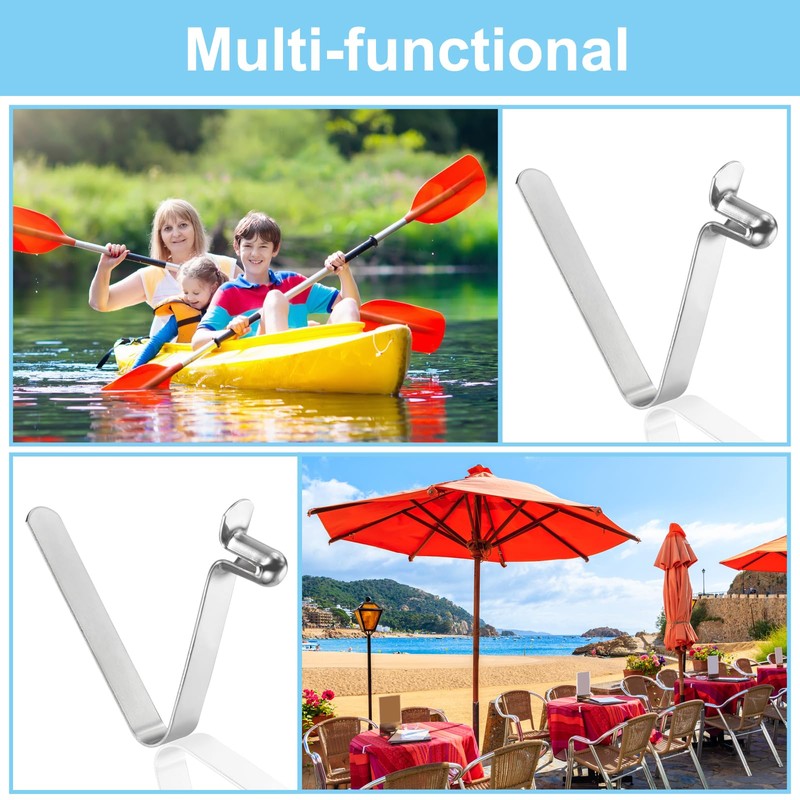 PATIKIL 8x5mm Kayak Paddle Snap 16 Pcs Tent Pole Clips