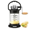 Upgraded 1L Manual Butter Churner with Non-Slip Base & Finger-Safe