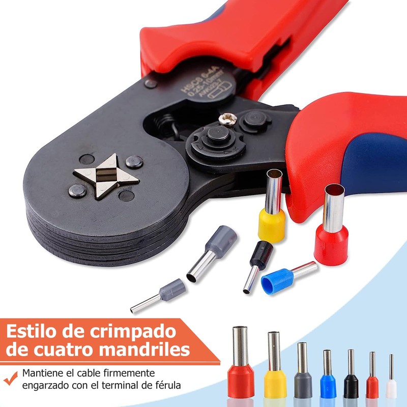 Herramientas de Crimpado de Casquillo (AWG23-7), Crimpadora de Terminales, Pinzas